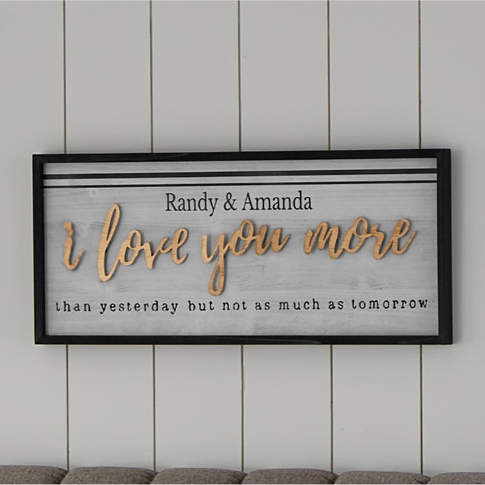 Framed Love You More Wall Art, , large
