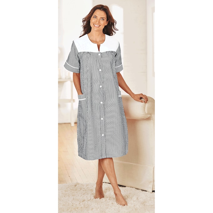 Duster With Embroidered Yoke, , large