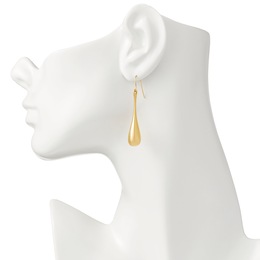 14K Gold Nano Diamond Resin Teardrop Earrings, , large