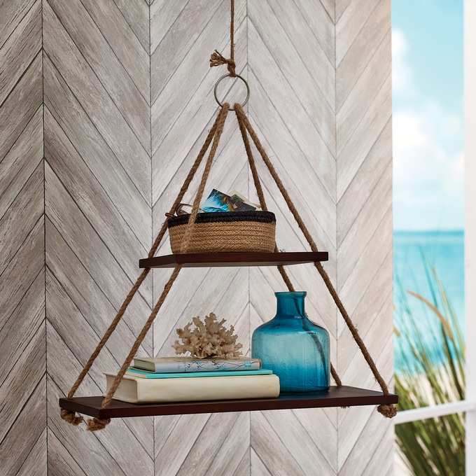 2-Tier Rope Wall Shelf, , large