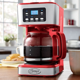 Ginny&#39;s 12-Cup Programmable Coffee Maker with Adjustable Brew Strength, , large