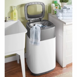 Farberware Professional 1.0 cu. ft. Portable Clothes Washer with 7-lb. Load Capacity, Silver &amp; Chrome, , large