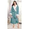 Faux-Sherpa Trim Unisex Robe, , large