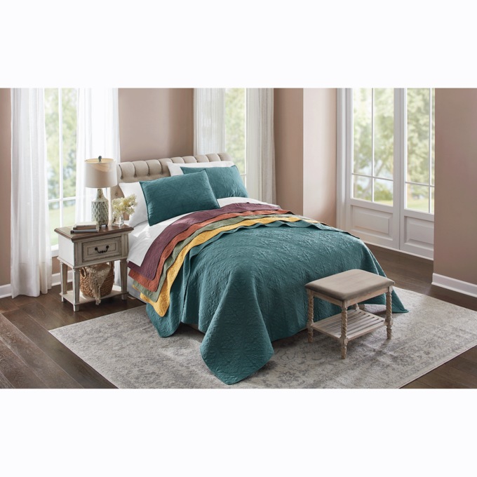 Delsin Oversized Quilt, Loden, large