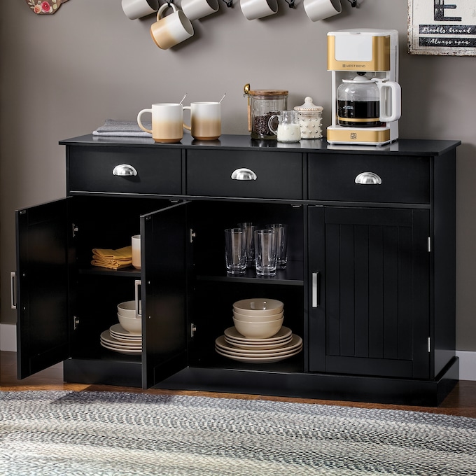 Miller Shaker-Style Sideboard Buffet Cabinet, , large