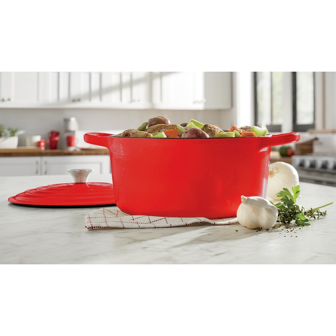 Enameled Cast Iron Cookware 5-Qt. Casserole with Lid, , large