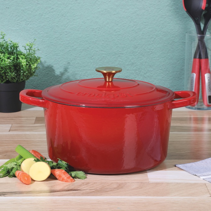 Crock Pot Artisan 6-qt. Enameled Cast Iron Dutch Oven with Lid, , large