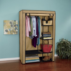 Heavy Duty Two-Tone Storage Closet, Beige, large