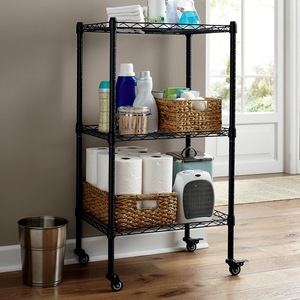 3 Tier Thin Mobile Tower Shelf, , large