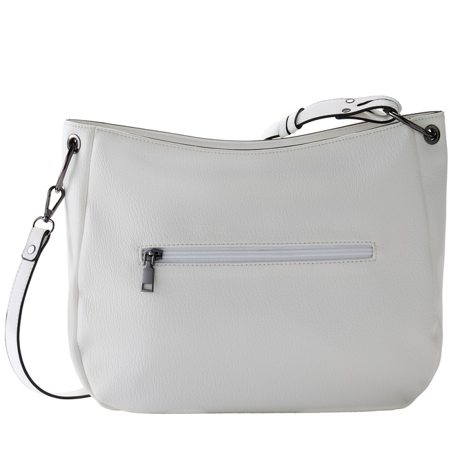 Justine Faux-Leather Hobo Bag – Shoulder Purse with Chain Tassel Detail for Women, , large