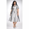 Cree Faux-Leather Grommet Dress, , large