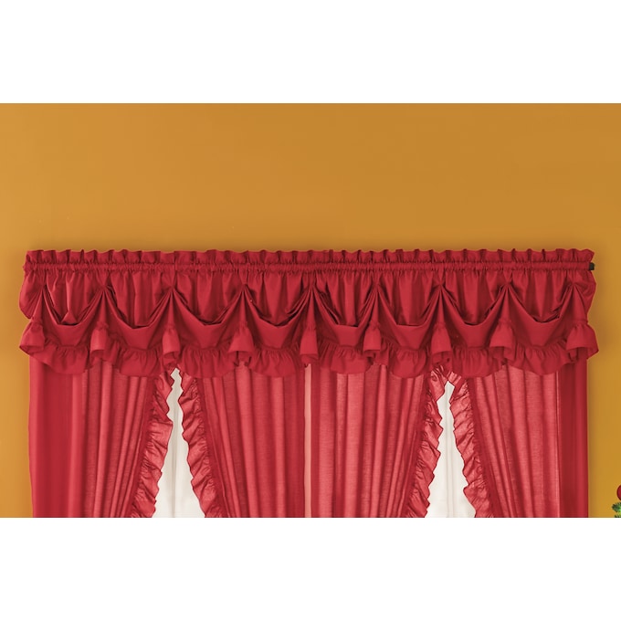 Mayfair Romantic Semi-Sheer Queen Anne Valance, , large