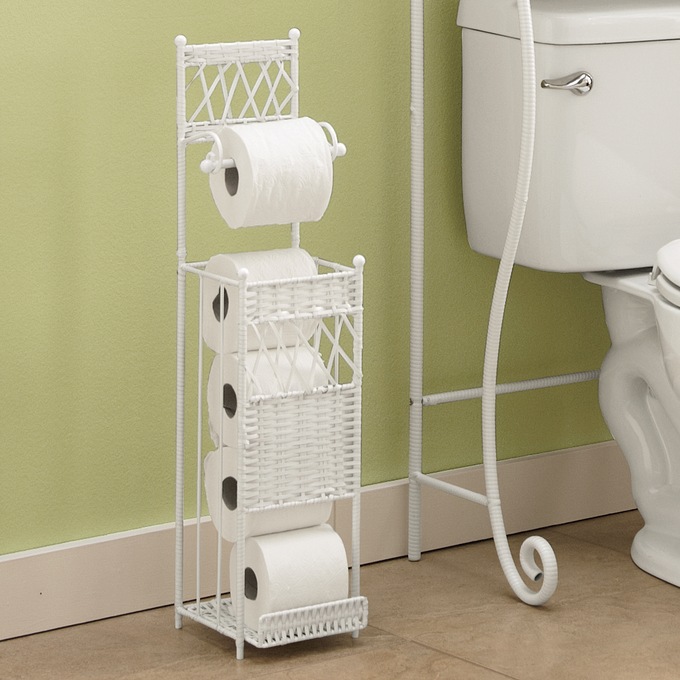 Faux Woven Rattan Toilet Paper Holder Montgomery Ward