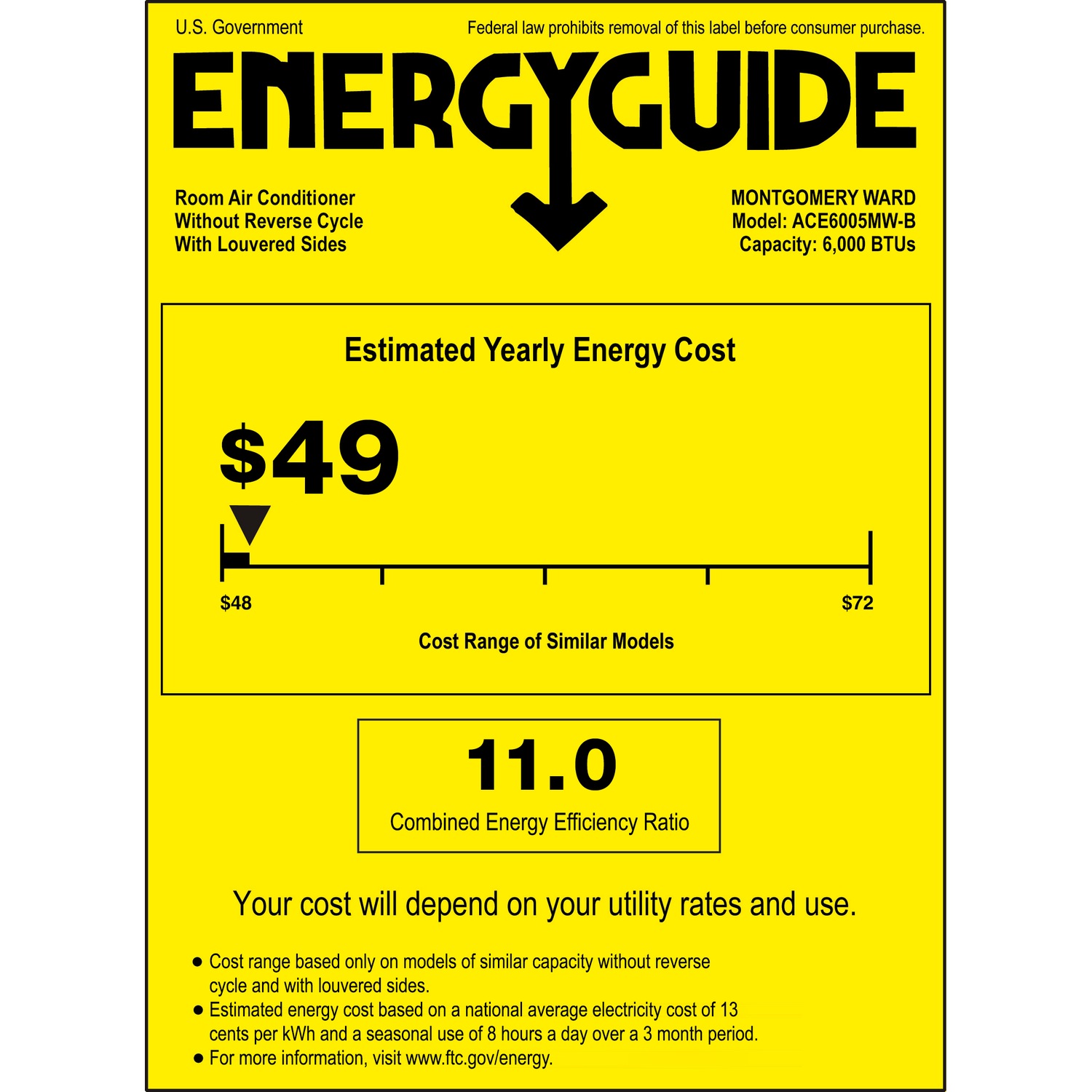 6,000 BTU Window Air Conditioner by Montgomery Ward Montgomery Ward