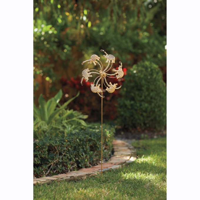 Elephant Spinner, Gold, large