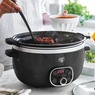 Green Life Slow Cooker Healthy Duo 6-Quart Slow Cooker, Black, large