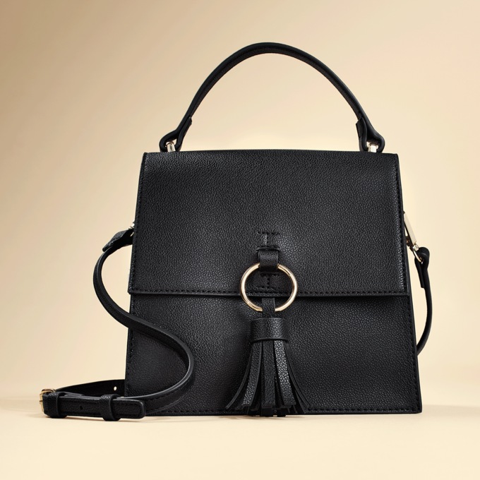 Tassel Flap Crossbody Bag, , large