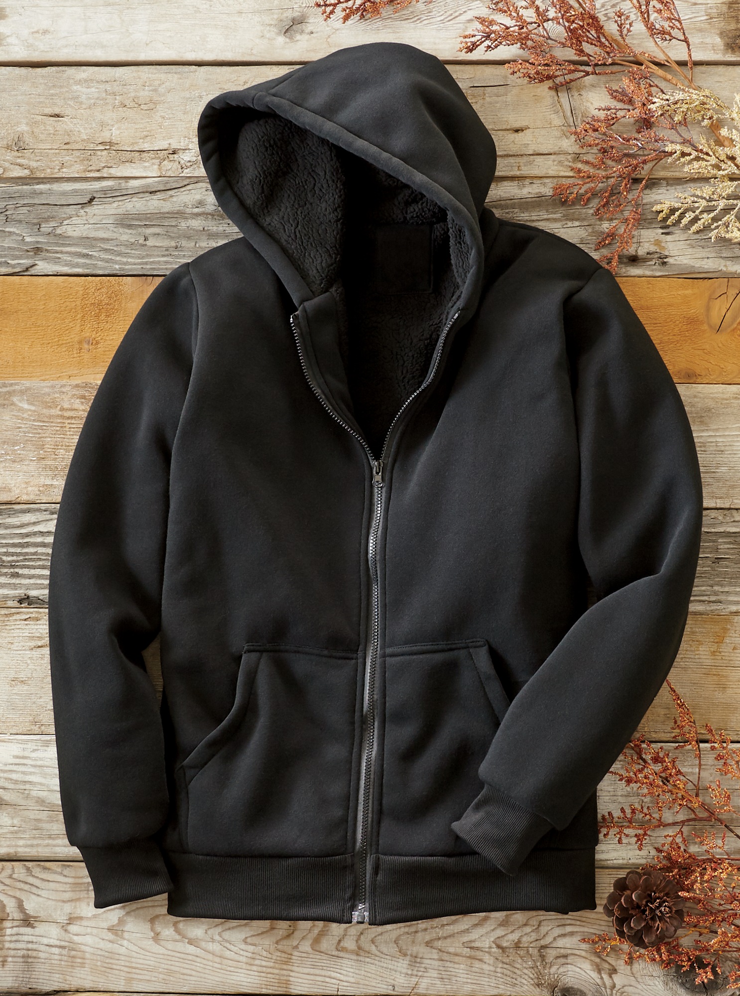 sherpa lined hoodie