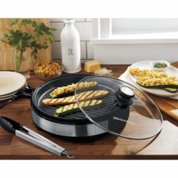Elite Gourmet 12&quot; Stainless Steel Indoor Grill, , large
