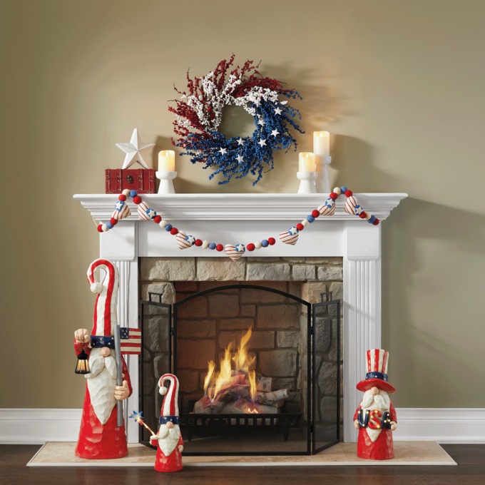 Patriotic Hearts Novelty Garland, , large