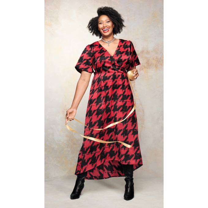 Satin High-Low Dress, , large