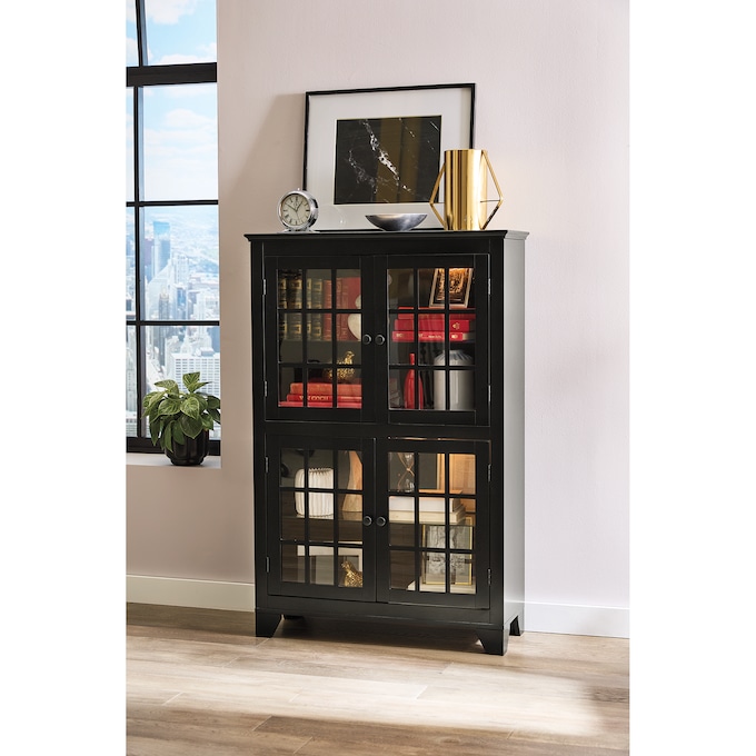 Lit Double Curio Cabinet, , large