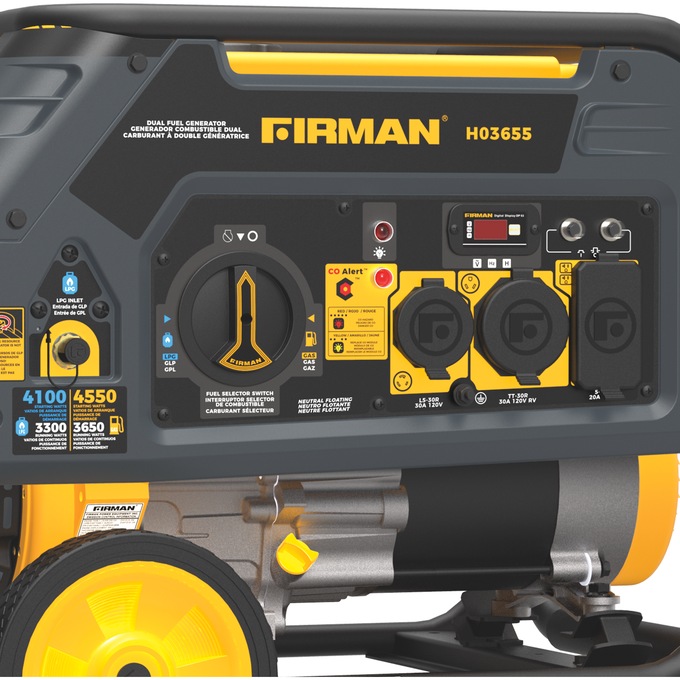 Firman Dual-Fuel Portable Generator 4550/3650W, , large
