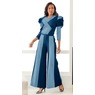 Patchwork Denim Pant Set, , large