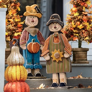Chunky Wood Cutouts Scarecrows, , large
