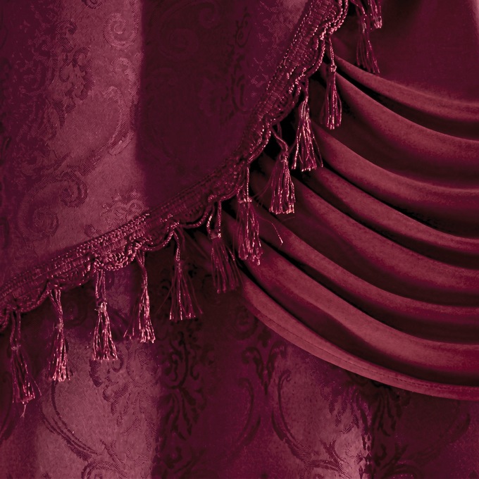 Alicia Window Set, Burgundy Solid, large