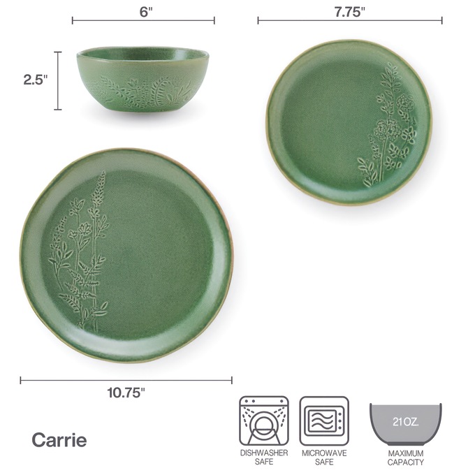 Pfaltzgraff Carrie 12-Piece Dinnerware Set, , large