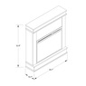 Harbor Electric Fireplace with Mantel, White, large