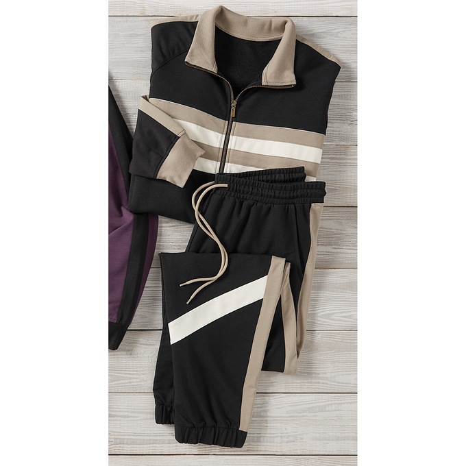 Multi-stripe Active Set, Black, large