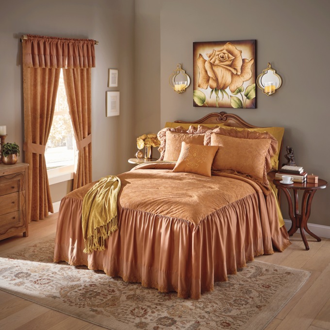 Embossed Medallion Accent Pillow, Caramel, large
