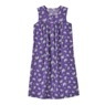 Sleeveless Woven Shift Dress, Deep Purple Flower Print, large
