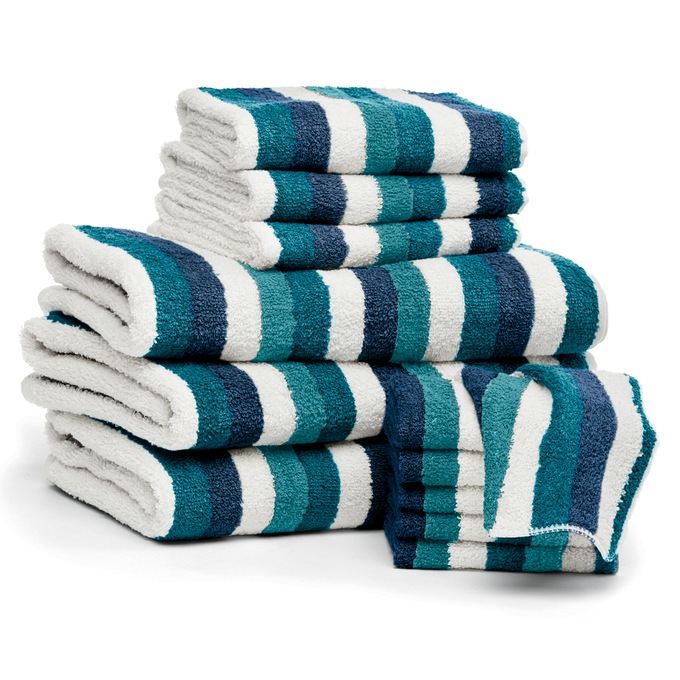 Serene Cotton Terry Bath Towel Set, 12 Pieces, , large