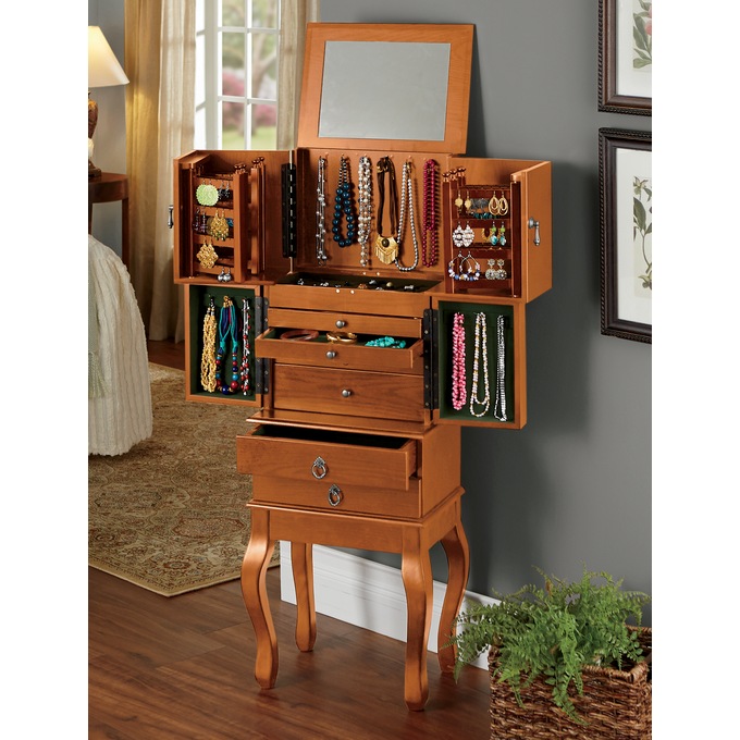 large floor jewelry armoire