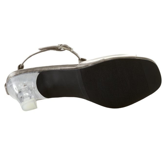 The Marnie Sandal with Rhinestone Strap and 2.5” Clear Acrylic Heel, , large