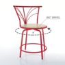 3-Piece Colorful Bistro Dining Set with Swivel Chairs, , large