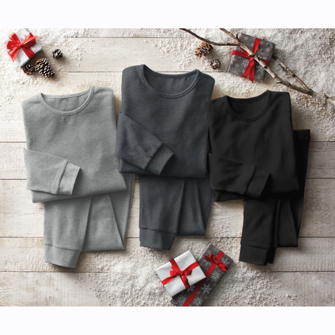 3-Pack Thermal Layering Set, Gray Charcoal Black, large