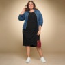 Ruched-Waist Sheath Dress, , large