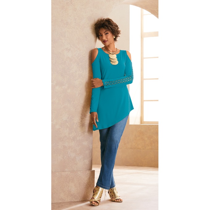 Selina Cold-Shoulder Tunic, , large