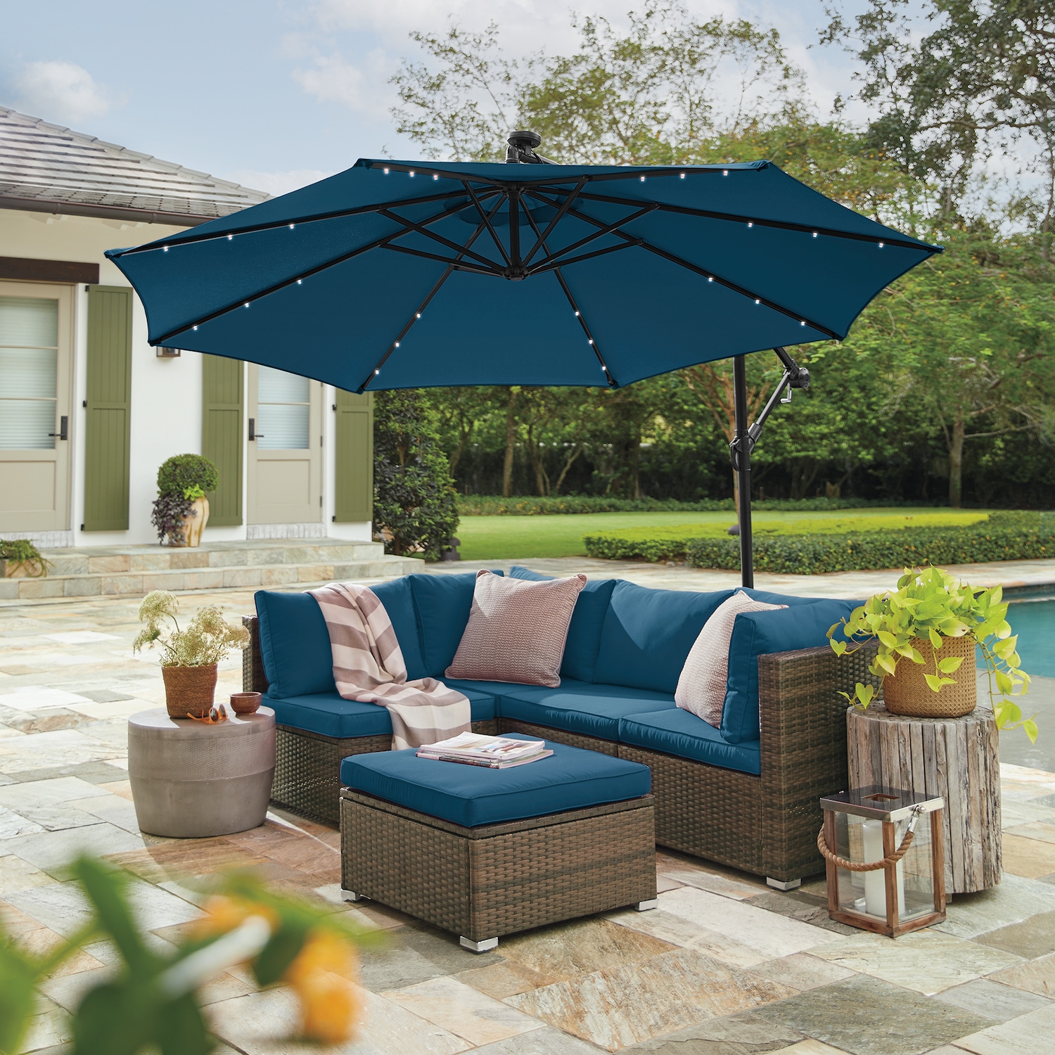 11 foot hanging patio umbrella Formosa Covers 11ft Replacement Umbrella Canopy Top