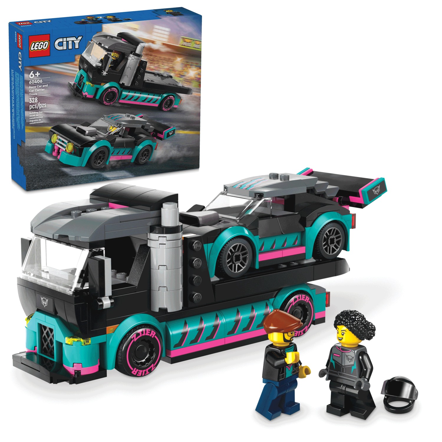 LEGO City Race Car and Car Carrier Truck | Montgomery Ward