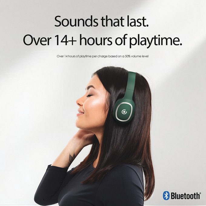 Core Innovations Wireless Bluetooth Headphones, Green, large