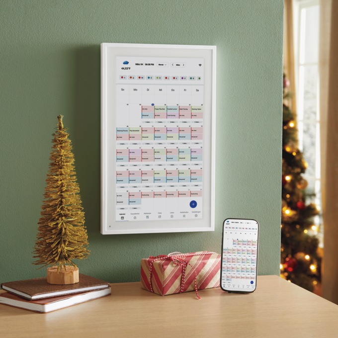 ProScan 15.6" Digital Family e-Calendar, White, large
