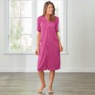 Short-Sleeve Snap-Front Duster with Pockets, , large