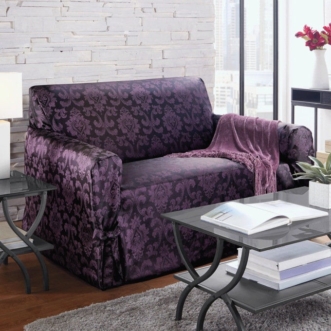 Serendipity Slipcover, Purple, large