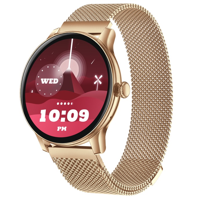 IG Round Smartwatch, Gold, large