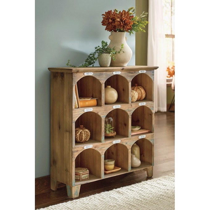 Oliver Open-Cubby Cabinet, Brown, large